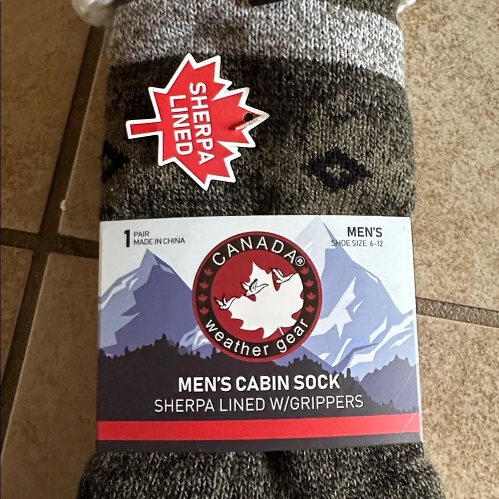 NWT Canada Weather Gear Men's Cabin Socks 6/12